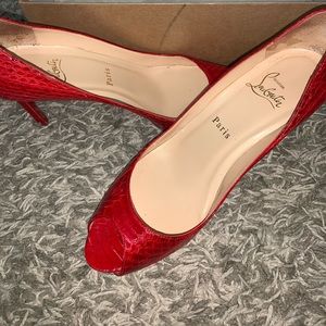 Christian Louboutin Rouge Snake Heels